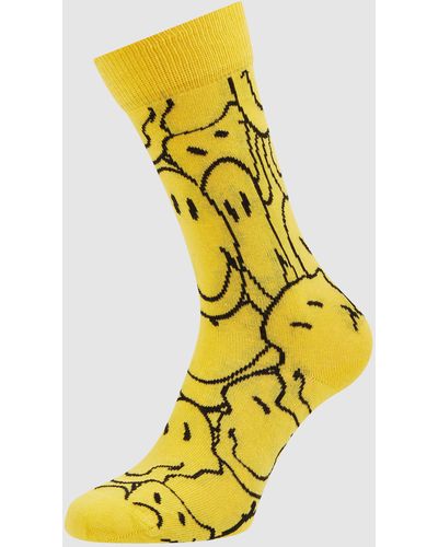 Happy Socks Sokken Met Smiley®-motief - Geel