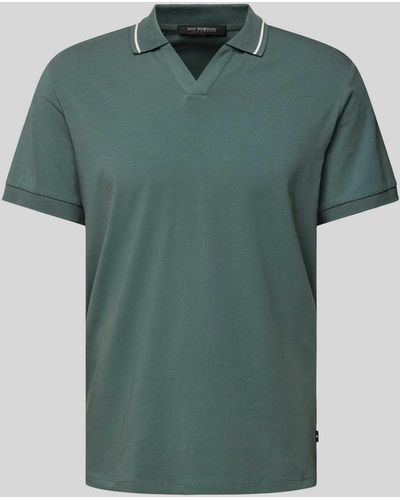 Roy Robson Regular Fit Poloshirt Met Contraststrepen - Groen