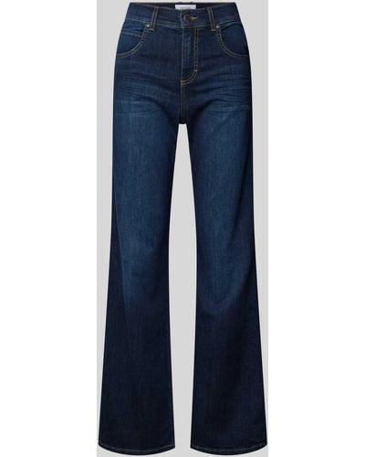 ANGELS Regular Fit Jeans im 5-Pocket-Design Modell 'LARA' - Blau