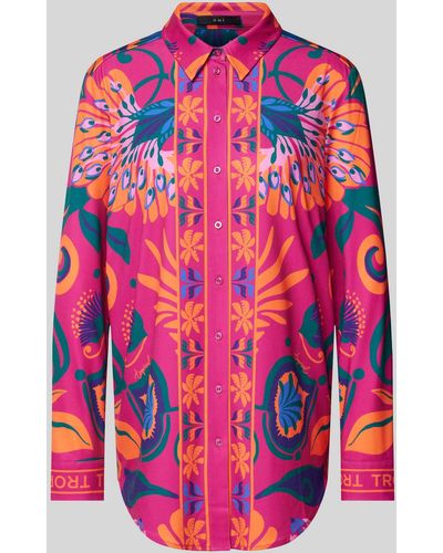 Ouí Blouse Met All-over Print - Roze