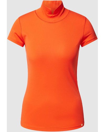 Marc Cain T-shirt Met Opstaande Kraag - Oranje
