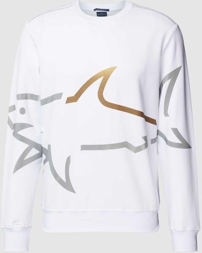 Paul & Shark Sweatshirt mit Logo-Print - Grau
