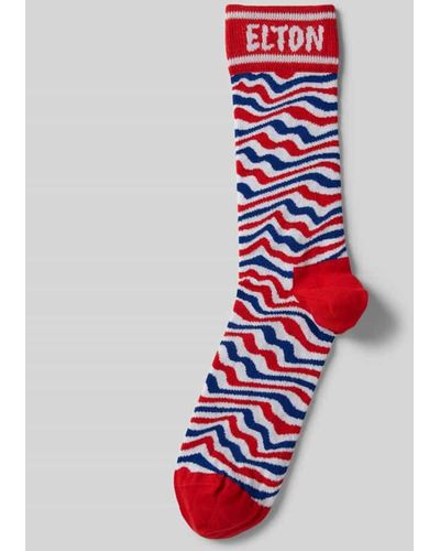 Happy Socks Socken mit Streifenmuster Modell 'Elton John' - Rot