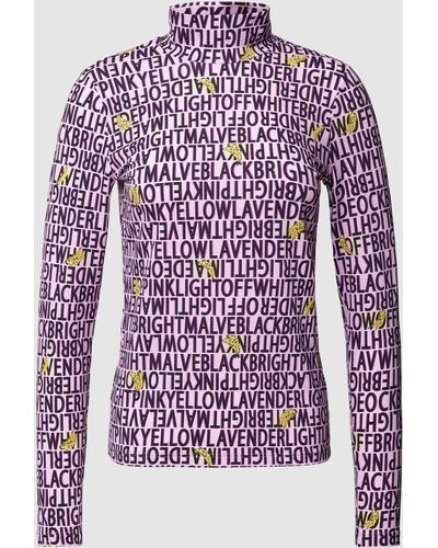 Marc Cain Longsleeve mit Allover-Print - Rot