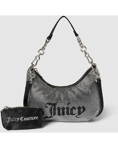 Juicy Couture Hobo Bag mit Allover-Ziersteinbesatz Modell 'HAZEL' - Schwarz