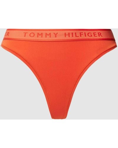 Tommy Hilfiger String mit elastischem Logo-Bund - Orange