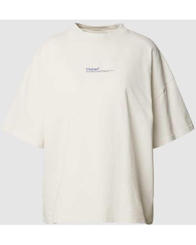 PEGADOR Oversized T-Shirt mit Label-Print Modell 'NAVISK' - Weiß