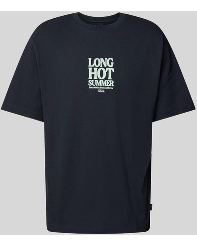 Only & Sons T-shirt Met Ronde Hals - Blauw