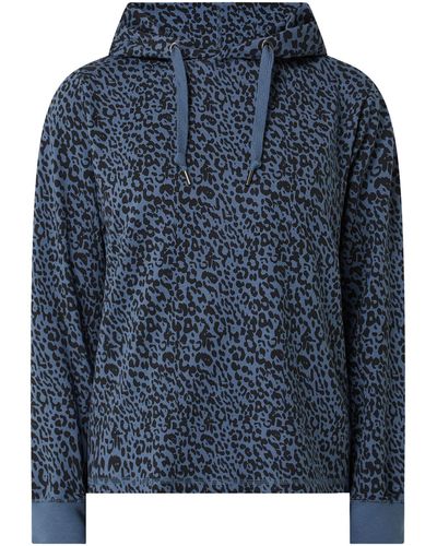 Fransa Hoodie mit Leopardenmuster - Blau
