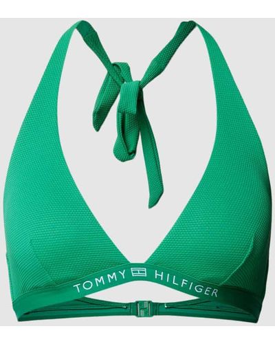 Tommy Hilfiger Bikini-Oberteil mit Neckholder - Grün