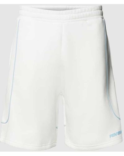 Review Shorts mit elastischem Bund - Weiß