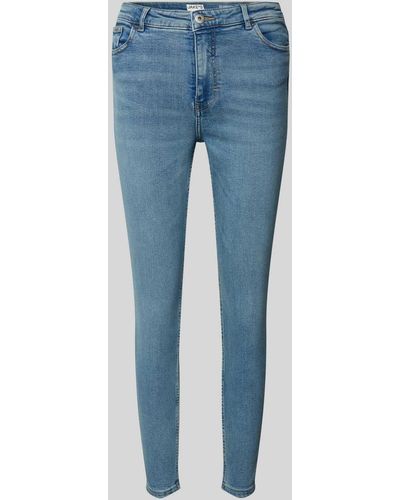 Jake*s Skinny Fit Jeans im 5-Pocket-Design - Blau