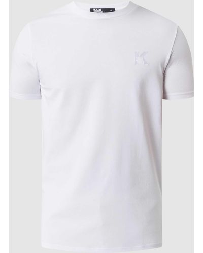 Karl Lagerfeld T-shirt Met Stretch - Wit