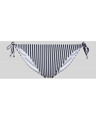 Esprit Bikini-Hose mit Streifenmuster Modell 'SILVANCE' - Blau