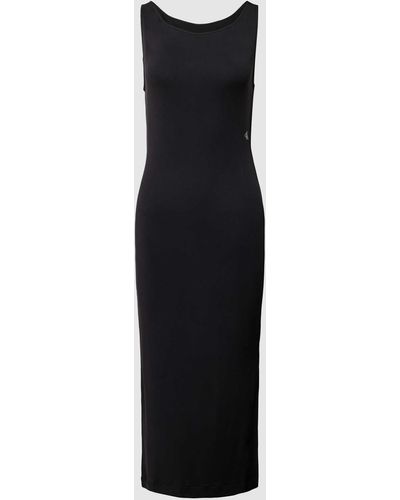 Calvin Klein Midi-jurk Met Cut-out Op De Rug - Zwart