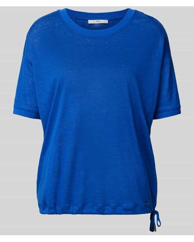 Brax T-Shirt aus Leinen Modell 'CANDICE' - Blau