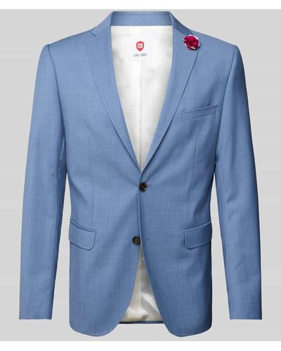 CLUB of GENTS Slim Fit 2-Knopf-Sakko aus Schurwolle YOUR OWN PARTY by CG – CLUB of GENTS - Blau