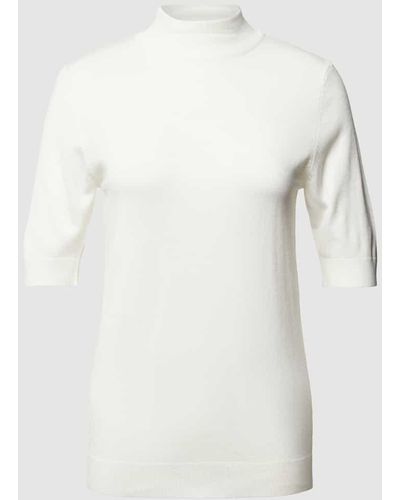 Ichi T-Shirt in Strick-Optik Modell 'Mafa' - Weiß