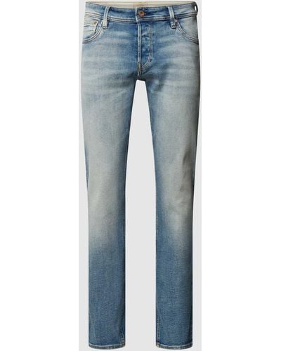 Jack & Jones Regular Fit Jeans mit Label-Details - Blau