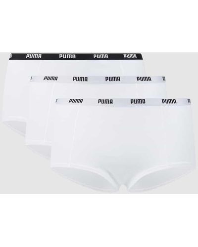 PUMA Panty mit Stretch-Anteil im 3er-Pack - Weiß