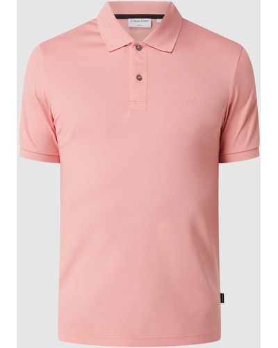 Calvin Klein Slim Fit Poloshirt Van Katoen - Roze