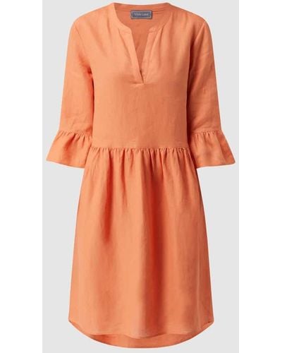 White Label Kleid aus Leinen - Orange