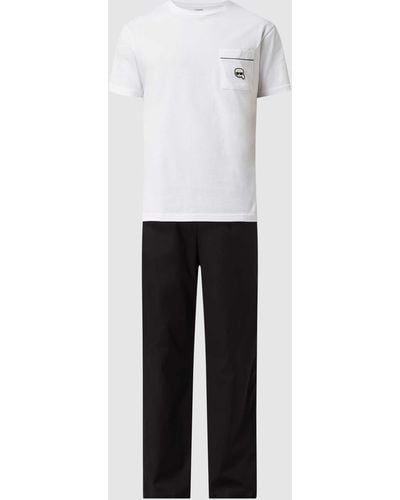 Karl Lagerfeld Pyjama aus Bio-Baumwolle - Weiß