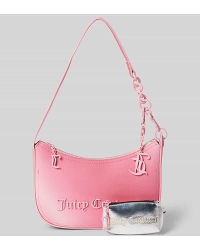 Juicy Couture Hobo Bag mit Label-Applikation Modell 'JASMINE' - Pink