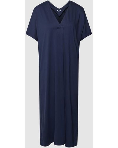 Seidensticker Midi-jurk Met V-hals - Blauw