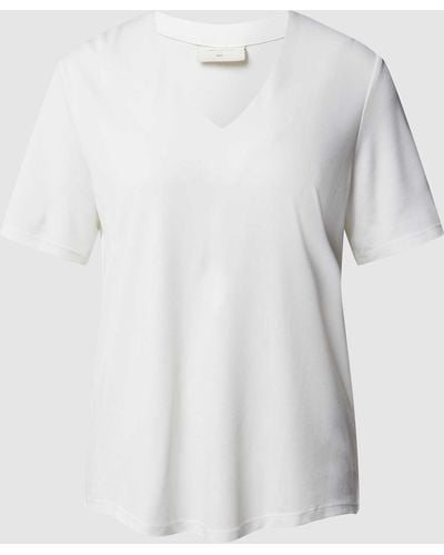Freequent T-Shirt aus Modalmischung - Weiß