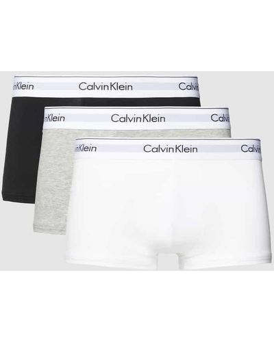 Calvin Klein Trunks mit elastischem Bund - Weiß