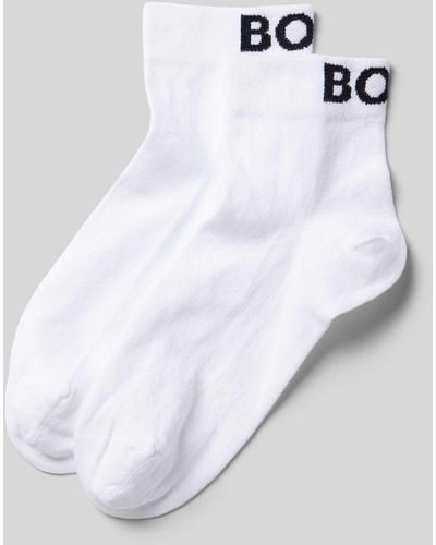 BOSS Socken mit Label-Stitching im 2er-Pack - Weiß