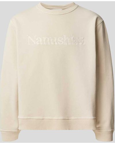 Nanushka Sweatshirt mit Label-Detail - Natur
