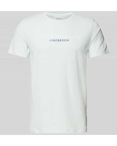 Lindbergh T-Shirt mit Label-Print Modell 'Copenhagen' - Weiß