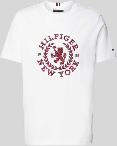 Tommy Hilfiger T-Shirt mit Label-Stitching - Weiß