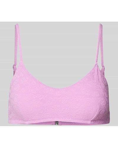 Banana Moon Bikini-Oberteil mit Motiv-Stitching Modell 'PASTELROSEWARO' - Pink
