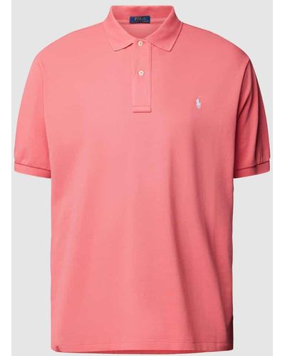 Ralph Lauren PLUS SIZE Poloshirt mit Label-Stitching - Pink