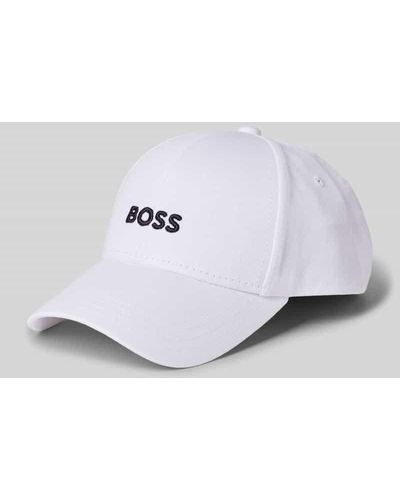 BOSS Basecap mit Label-Stitching Modell 'Zed' - Weiß