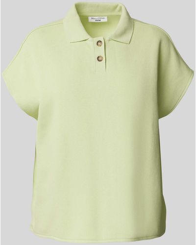 Marc O' Polo Poloshirt Met Korte Knoopsluiting - Groen
