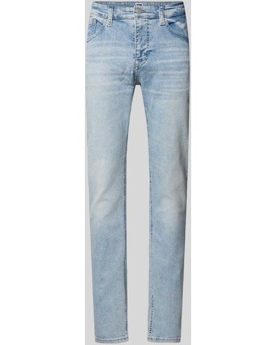 Tommy Hilfiger Slim Tapered Fit Jeans im 5-Pocket-Design Modell 'AUSTIN' - Blau