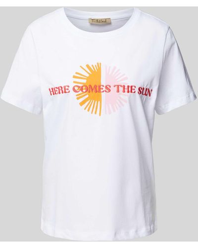 Smith & Soul T-Shirt mit Statement-Stitching - Weiß