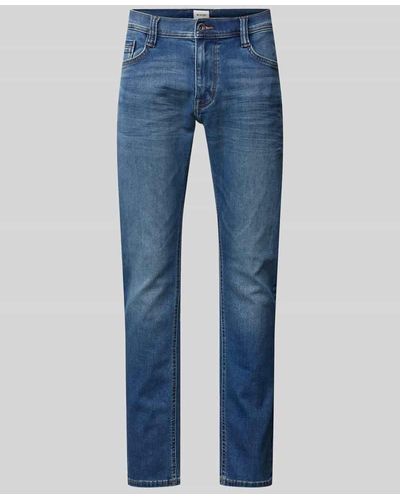 Mustang Slim Fit Jeans mit Label-Patch Modell 'OREGON' - Blau