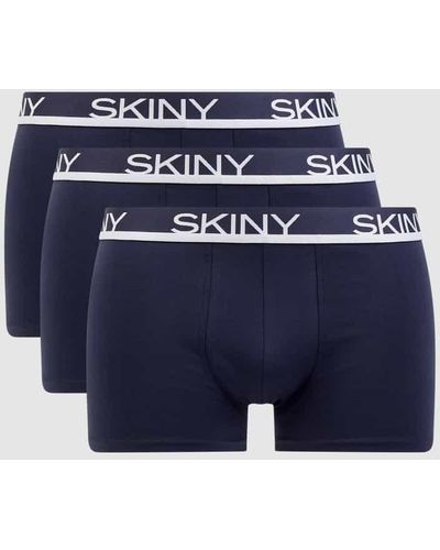 SKINY Trunks mit Stretch-Anteil im 3er-Pack - Blau