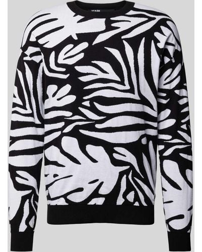 Karl Lagerfeld Gebreide Pullover Met All-over Motief - Zwart