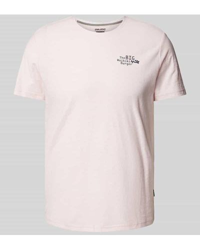 Blend T-Shirt mit rückseitigem Motiv- und Statement-Print - Pink