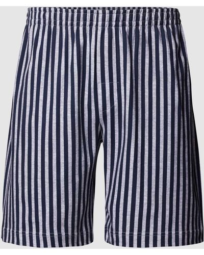 Mey Pyjama-Shorts mit Streifenmuster - Blau