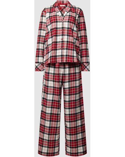 Esprit Pyjama Met Glencheck-motief - Rood