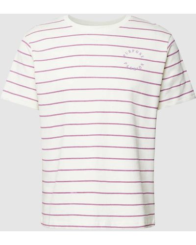 Redefined Rebel T-Shirt mit Rundhalsausschnitt Modell 'Joakim' - Weiß