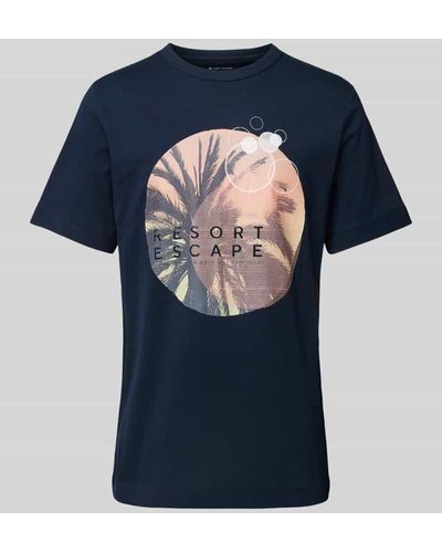 Tom Tailor T-Shirt mit Motiv-Print - Blau