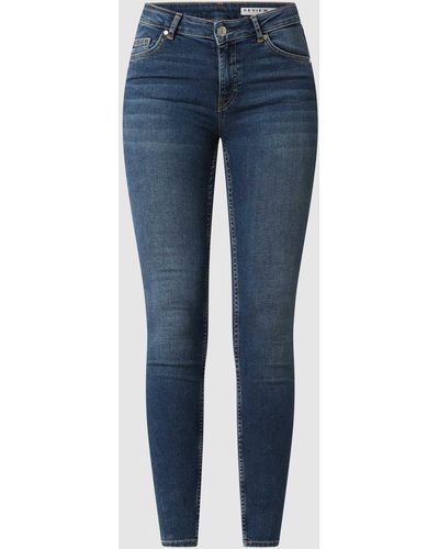 Review Skinny Fit Jeans im 5-Pocket-Design - Blau